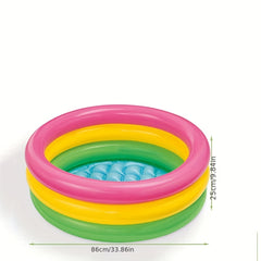 Fluorescent Inflatable Pool Outdoor Three Ring Swimming Pool