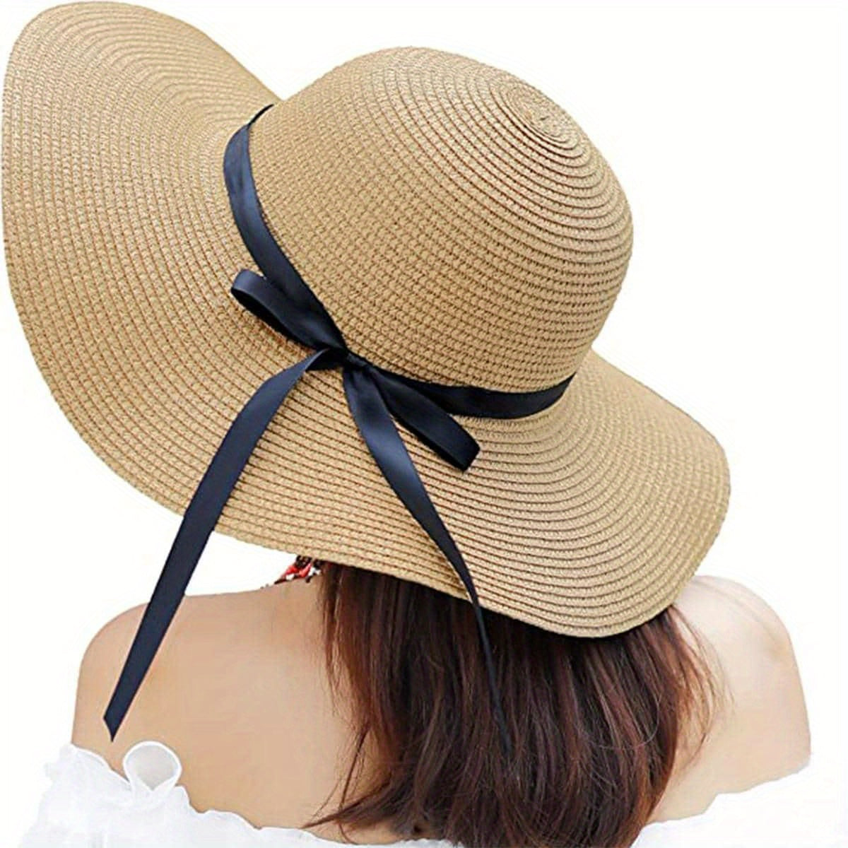Wide Brim UV Protection Straw Sun Hat for Women
