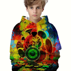 Kids Hoodies Long Sleeve Loose Hooded Sweatshirt