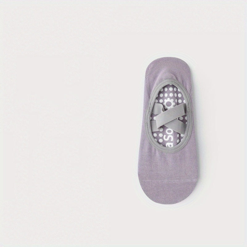 Criss Cross Yoga Socks with Anti Skid Grippers for Pilates