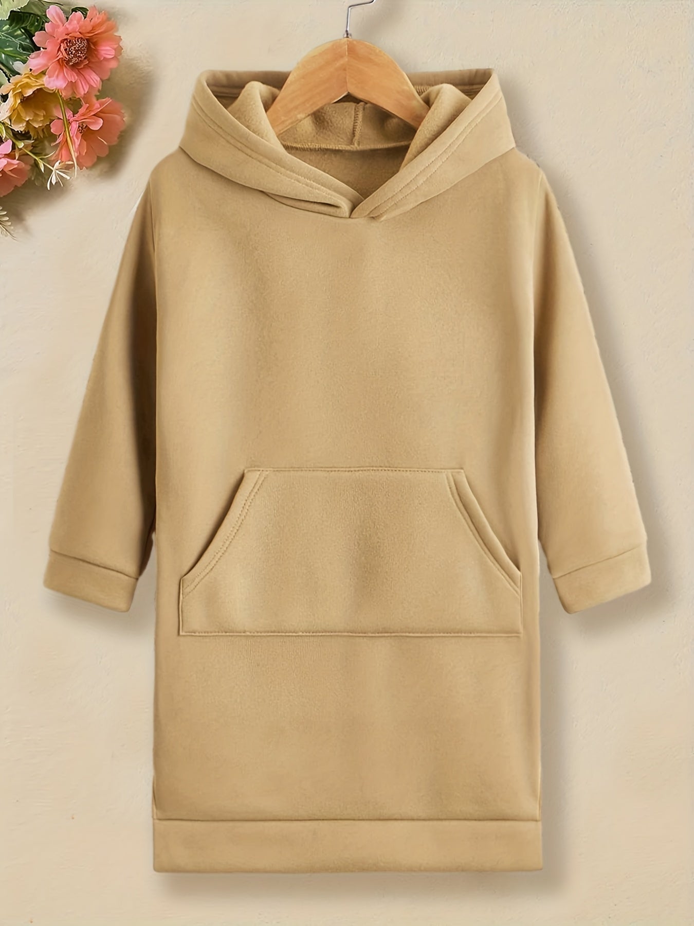 Girls Fleece Hooded Sweatshirt Pullover With Pocket