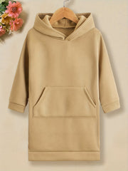 Girls Fleece Hooded Sweatshirt Pullover With Pocket
