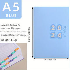 A5 365-Day Planner in Smooth Leather Notebook