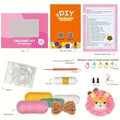Crochet Kit For Beginners - Includes Yarn, Hook & Instructions
