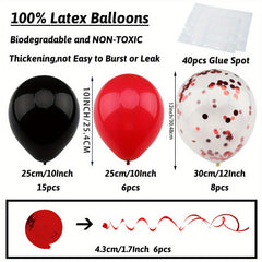 Red Birthday Party Decorations Happy Birthday Banner Balloon