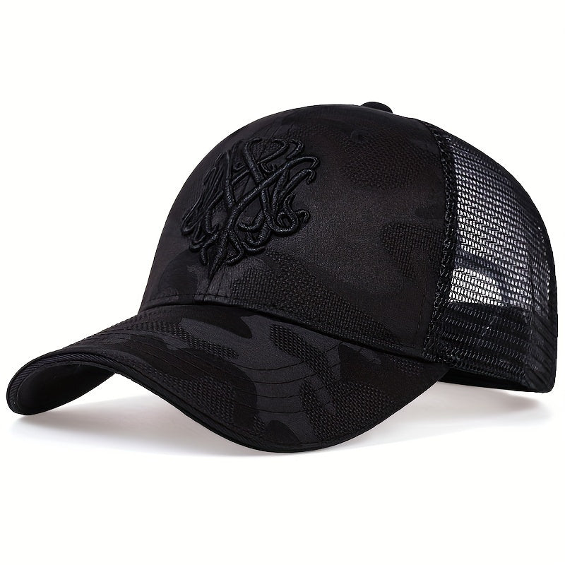 Men's Printed Baseball Cap Adjustable Casual Hat Spring Fall Summer Trucker Hat