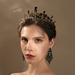 Prom Crystal Crown Headband Vintage Bride Hair Accessories
