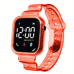 Student Electronic Watch with Transparent Strap