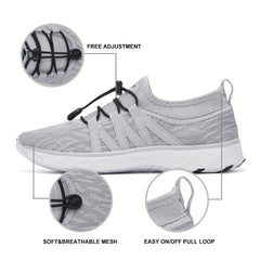 Women's Lace up Water Shoes Non Slip Mesh Sneakers Casual Outdoor Shoes