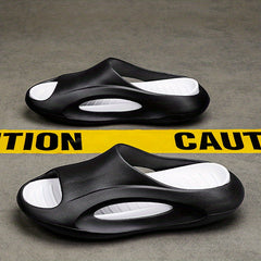Men's Platform Slides Casual Non Slip Slippers Open Toe Shoes