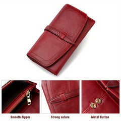 Long Capacity Leather Handbag for Women and Men