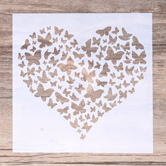 Butterfly Love Stencil Template for DIY Crafts Scrapbooking Painting