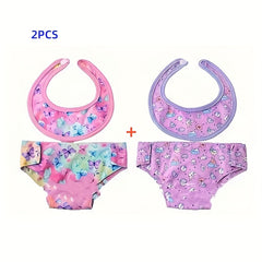2pcs 18in Doll Diaper and Underwear Set Mixed Colors
