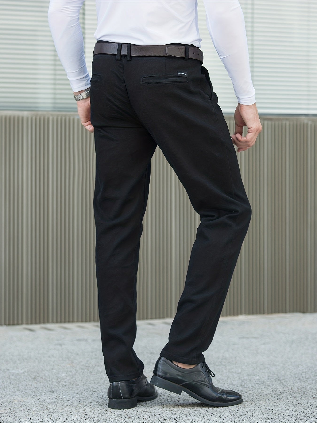 Men's Formal Solid Stretch Dress Pants - Spring Summer Business
