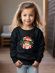 Christmas Surprise Reindeer Sweatshirt for Kids