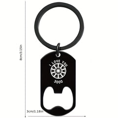 Metal Key Ring Keychain Corkscrew Father's Gift For Men Friends