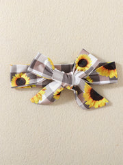 Baby Girl's Sunflower Print Dress Top & Pants Set