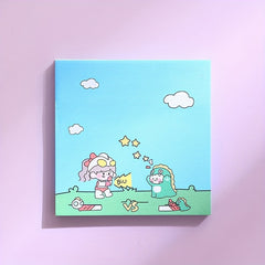 50pcs Cartoon Sticky Note Book Tearable Small Book Memo Small Fresh Note