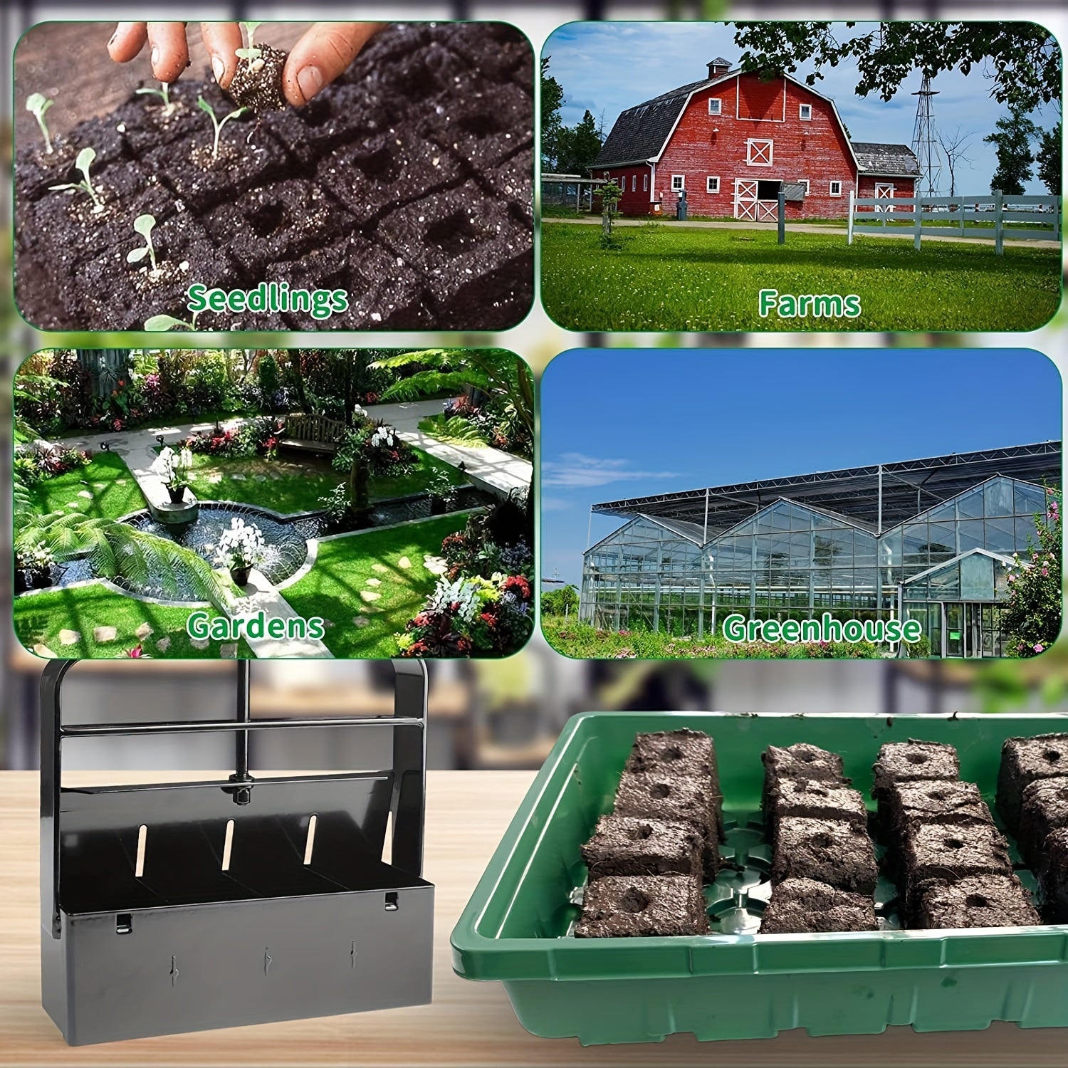 Hand Held 4 Cell Soil Block Maker 5 08 Cm Tool for Seed Starting