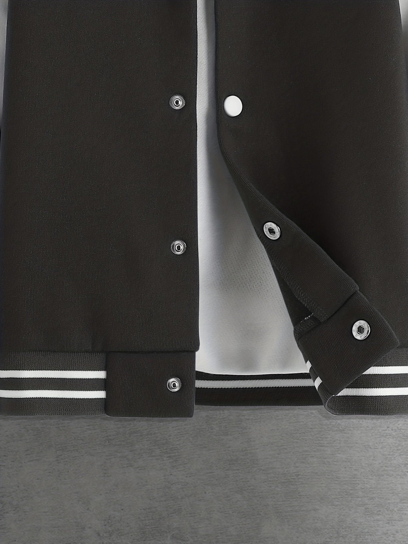 Boys Varsity Jacket Baseball Collar Letter Graphic Drop Shoulder
