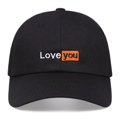 LOVE YOU Casual Anime Cartoon Embroidered Baseball Cap