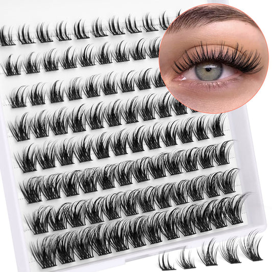 96pcs Wispy Lash Clusters DIY Eyelash Extensions C D Curling 8-16mm