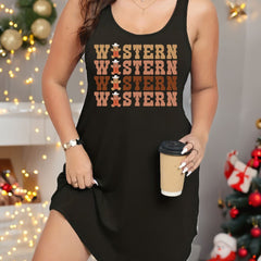 Christmas Nightdress Women's Plus Gingerbread Man Print Sleep Dress