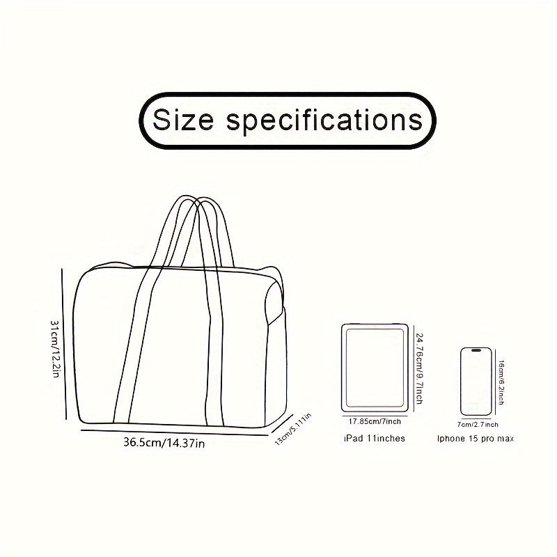 Teddy Bear Print Diaper Bag with Wet Dry Compartments