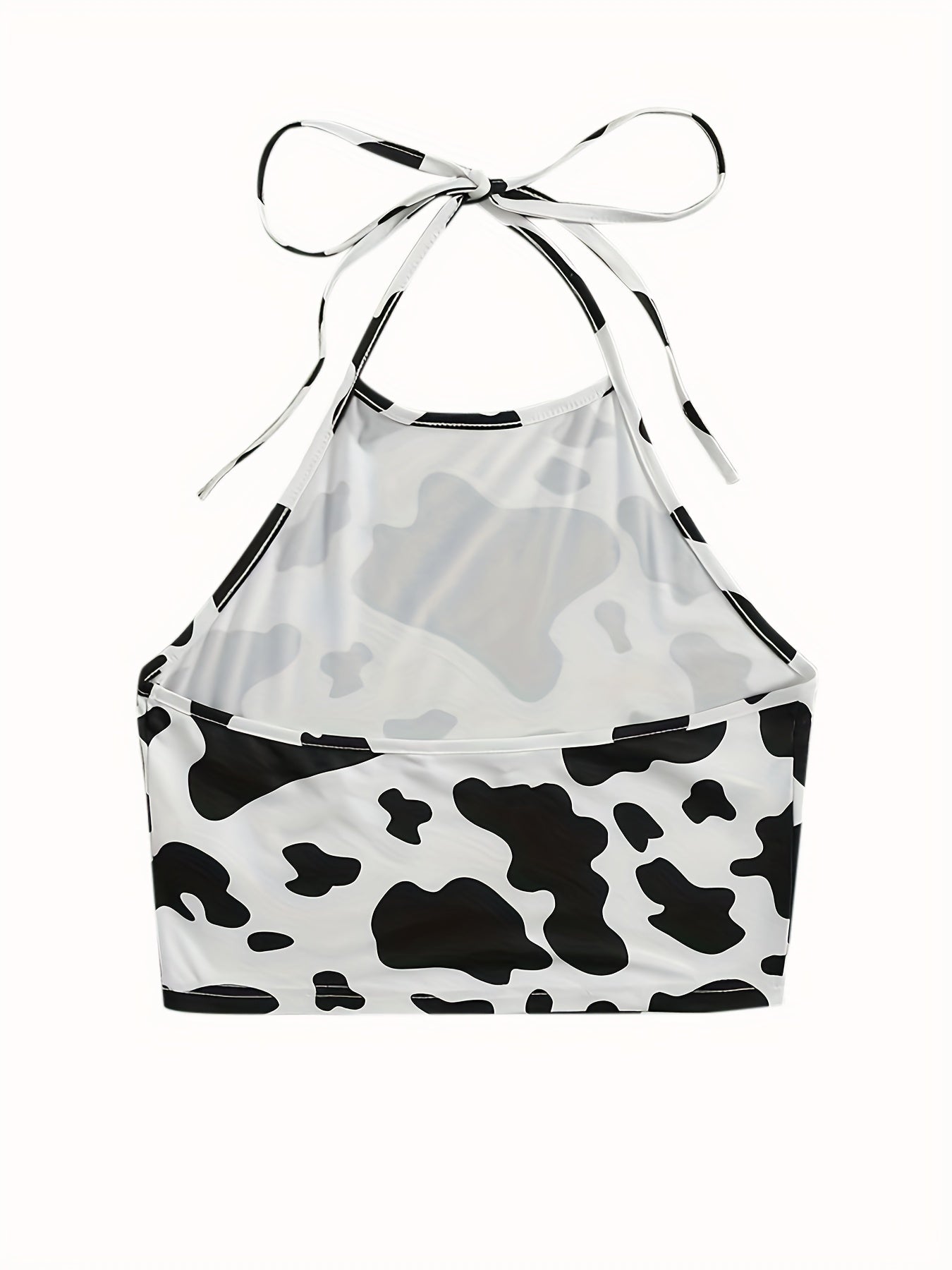 Dalmatian Print Halter Crop Top for Summer
