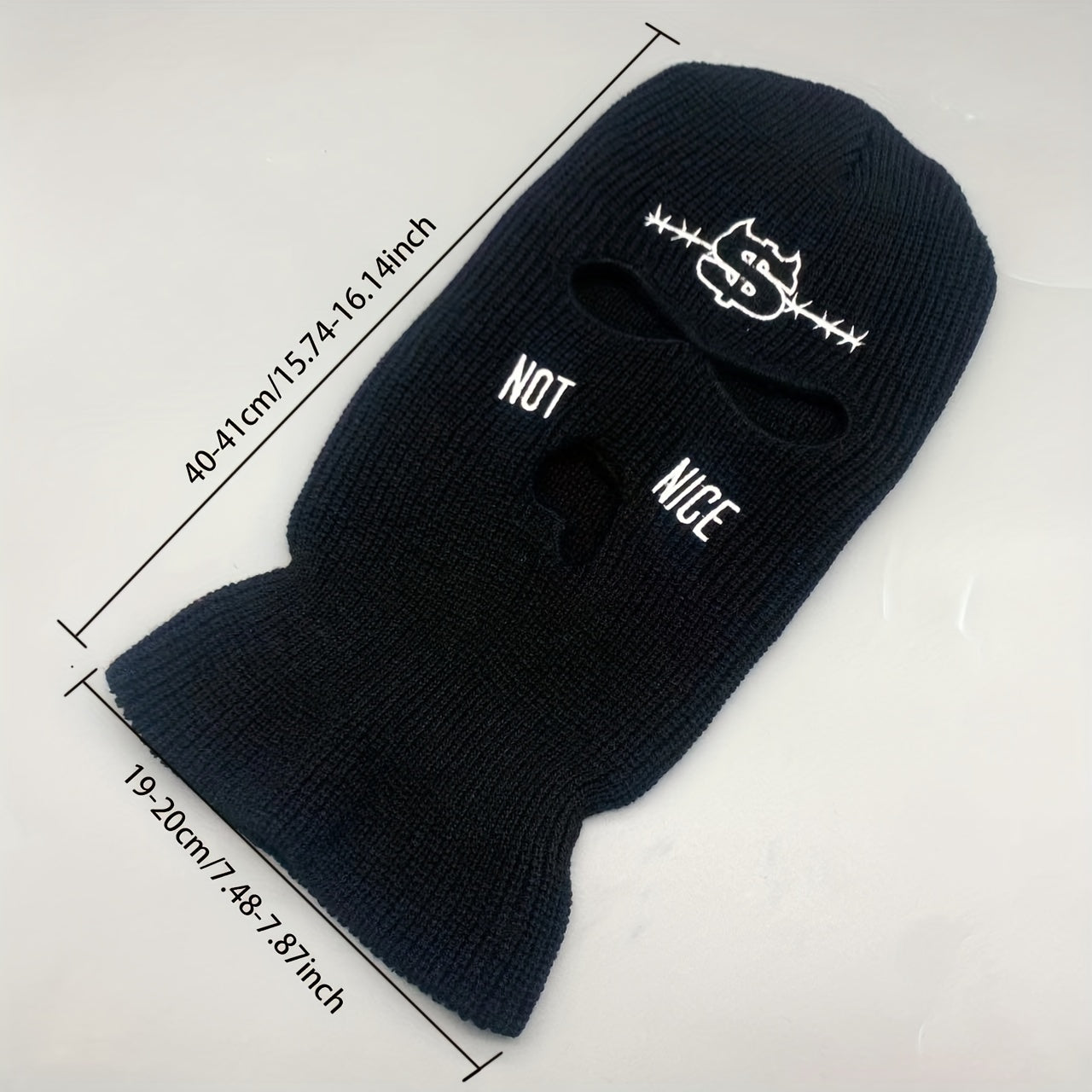 Hip Hop Embroidery Ski Mask Dollar Pattern Knit Hat