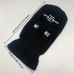 Hip Hop Embroidery Ski Mask Dollar Pattern Knit Hat
