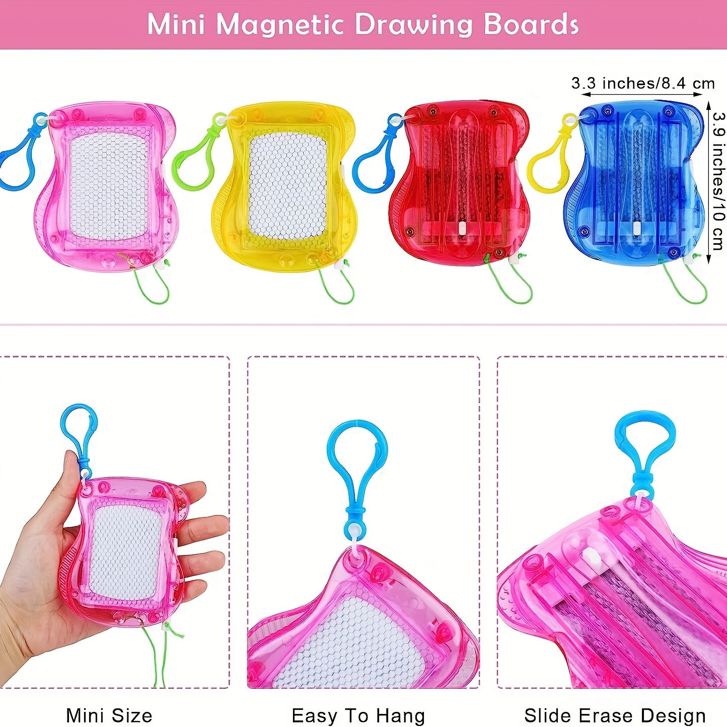 12pcs Mini Magnetic Drawing Boards for Kids - Erasable Doodle Sketch Pad