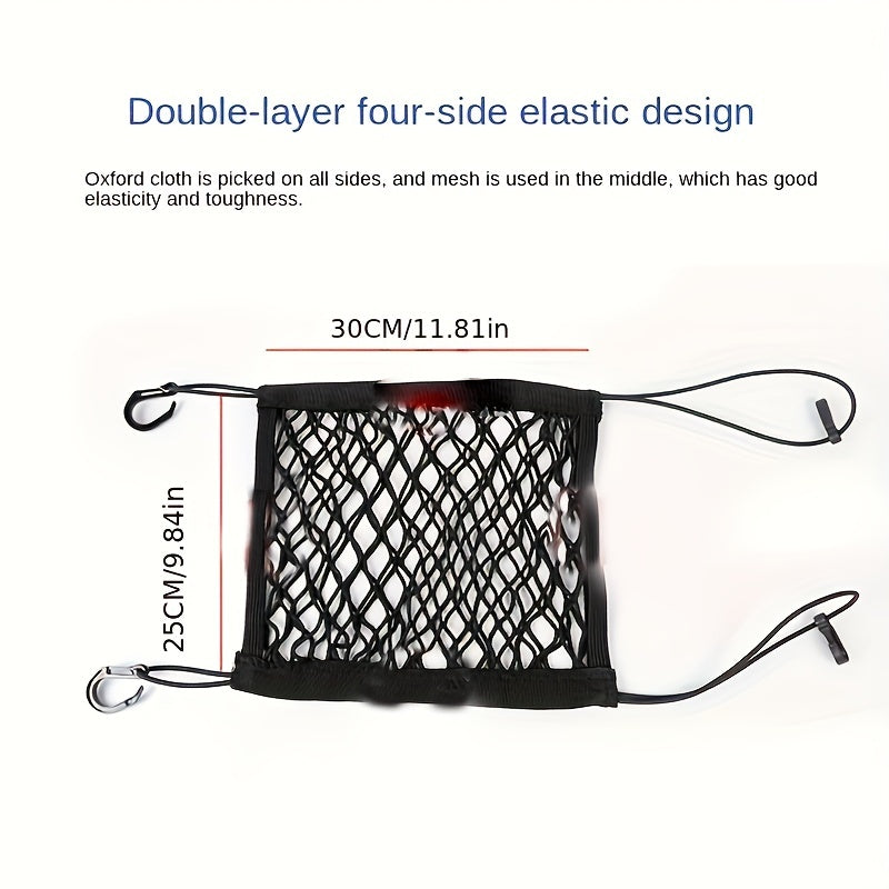Car Net Pocket Seat Storage Stretch Net Pocket Car Storage Mesh Bag