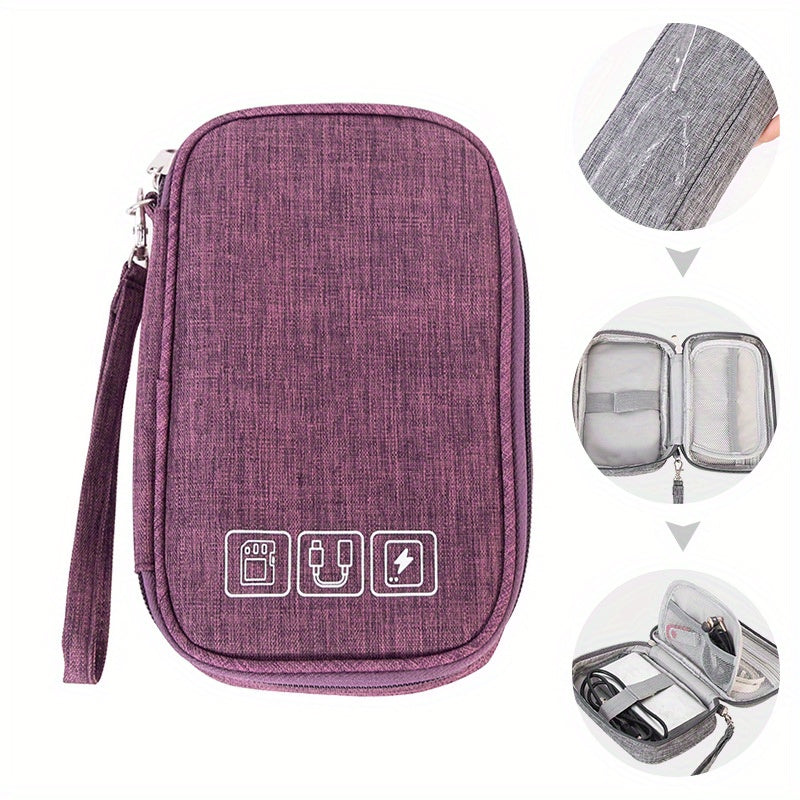 Waterproof Cable Organizer Bag for Travel Accessories