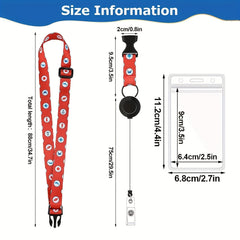 Nautical Series Printed Polyester Phone Key Lanyard