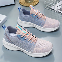 Women's Knitted Sports Shoes Low Top Running Sneakers