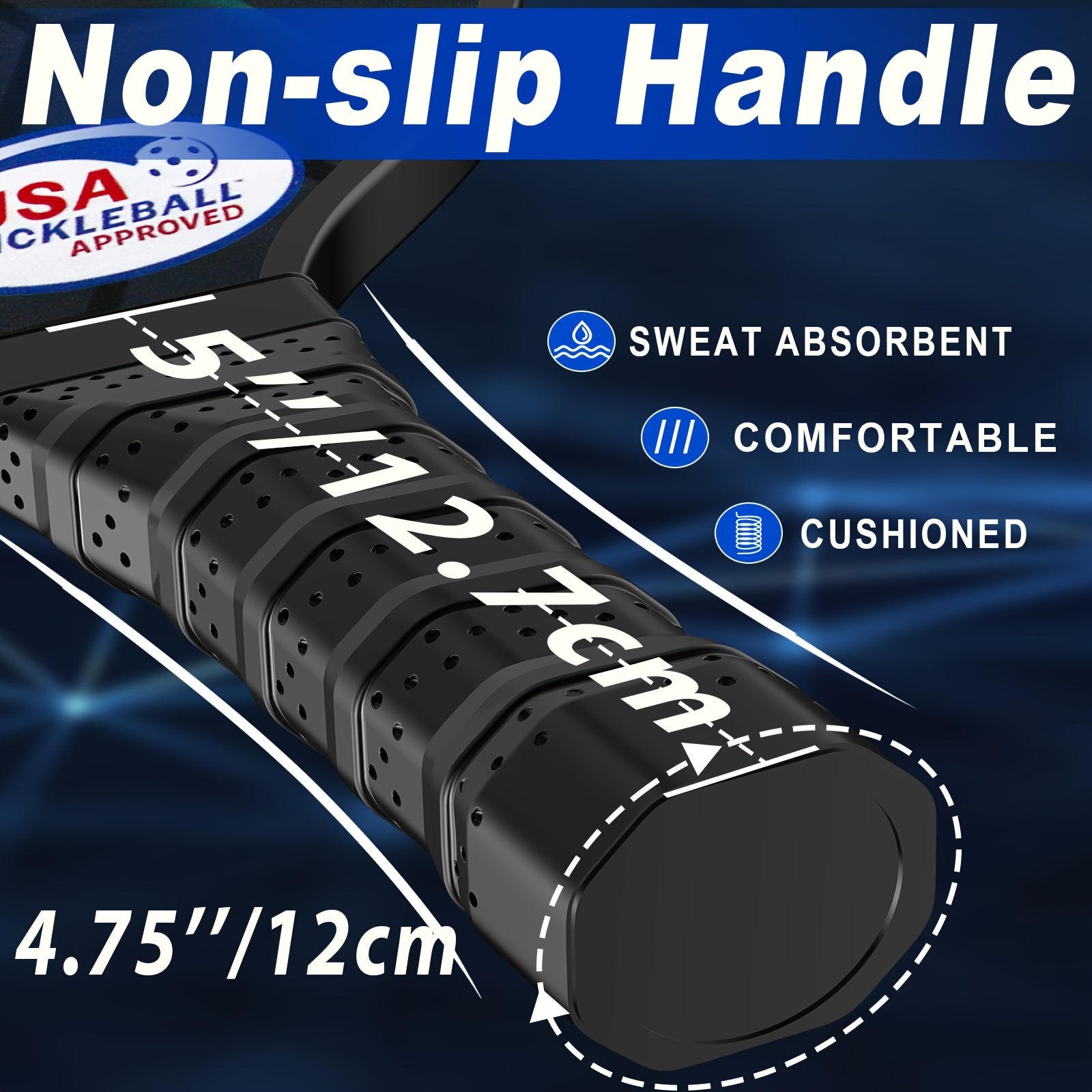 USAPA Approved Pickleball Paddles Set Of 2 with Accessories
