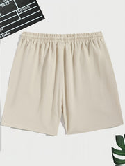 Men's Linen Blend Shorts Drawstring Casual Loose Summer Shorts