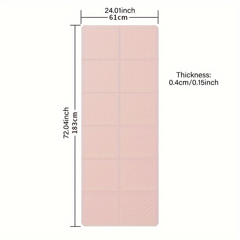 Portable TPE Yoga Mat Non-slip Thicken Fitness Mat 183x61x0.15in