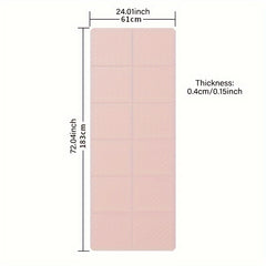 Portable TPE Yoga Mat Non-slip Thicken Fitness Mat 183x61x0.15in