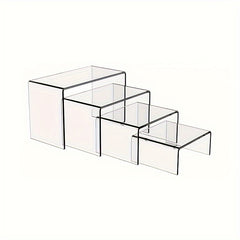 Clear Acrylic Risers for Display - Table Decor Stand for Desserts, Collectibles