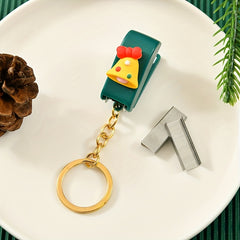 Christmas Cartoon Mini Stapler with Key Chain, Christmas Gift
