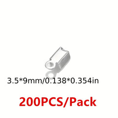 200pcs Cove Clasps Cord End Caps for Jewelry Making DIY Supplies