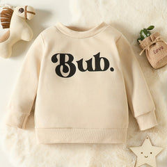 Boys BUB Letter Print Sweatshirt Casual Tee Top