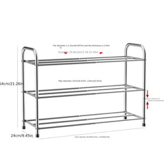 Stainless Steel Shoes Storage Rack 6 Tiers Shoes Rack Large Capacity Shoe Shelf