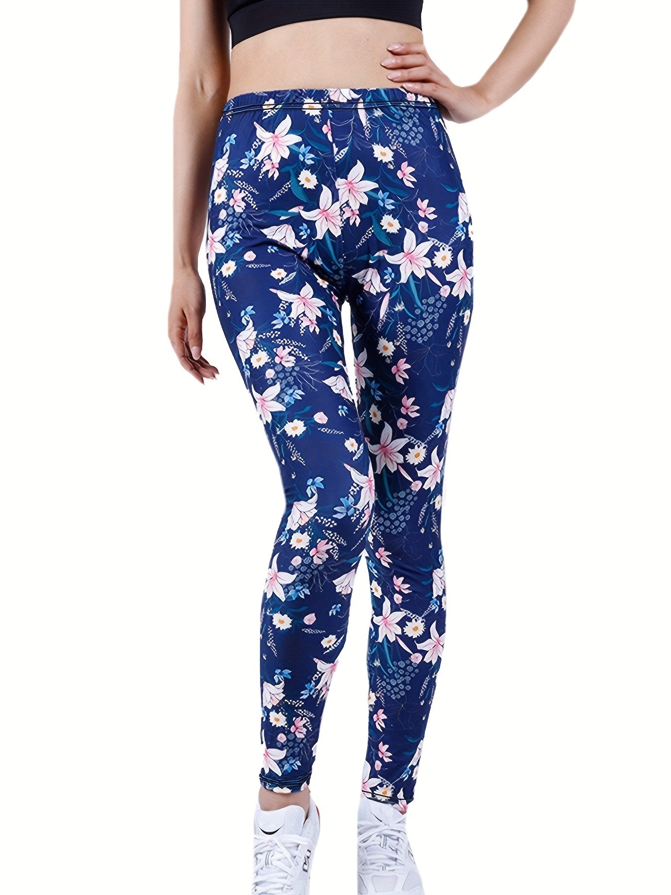 Floral Printed Yoga Pants High Waist Leggings
