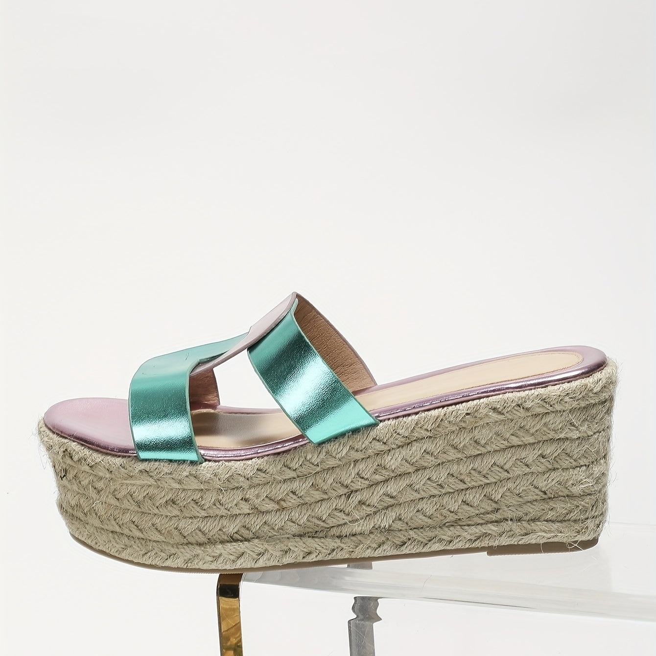 Women's Platform Sandals Cutout Slip On Espadrille Shoes