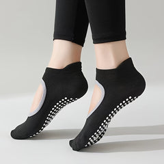 Professional Non Slip Grip Yoga Socks - Sweat Absorption Athletic Socks