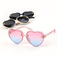 Girls Heart Shaped Sunglasses for UV Protection