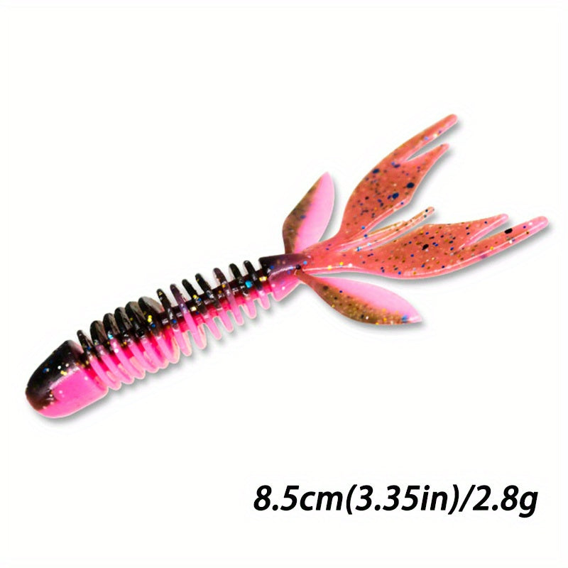 10pcs Fishing Lures Soft Bait Trout Worm Wobbler Swimbait Fishing Tackle